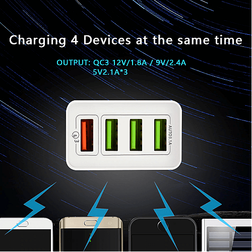 4-Port Usb Fast Charger at discounted price - charger
