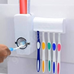 Automatic Toothpaste Dispenser With Tooth Brush Holder