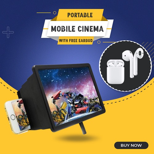 Portable Mobile Cinema With EarBud
