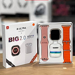 i8 Ultra Smart Watch with Bluetooth Headset And Dual Strap Quality Ultra Max Smart Watch Series 8