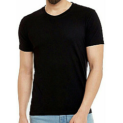 Plain Round Neck Shirt - Black