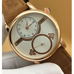 Montblanc Casual Leather Gold Crest Watch Mnb721