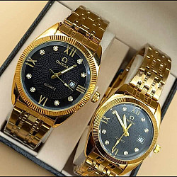 Omega Laxi Casual Watch Gold Omg309