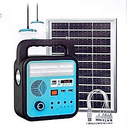 Solar Lamp With Radio, Bluetooth and 2 Bulbs dp-7712