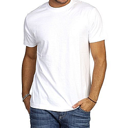 Plain Round Neck Shirt - White