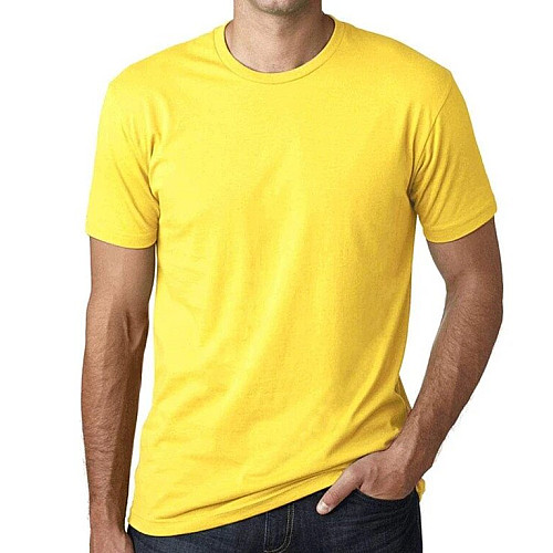 Plain Round Neck Shirt - Yellow Plain Round Neck Shirt - Yellow