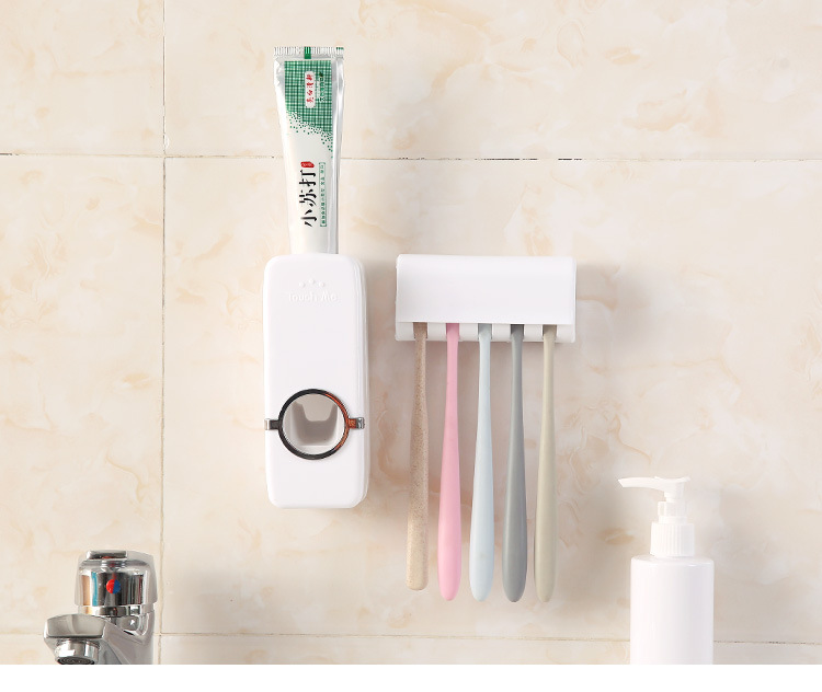 Automatic Toothpaste Dispenser With Tooth Brush Holder