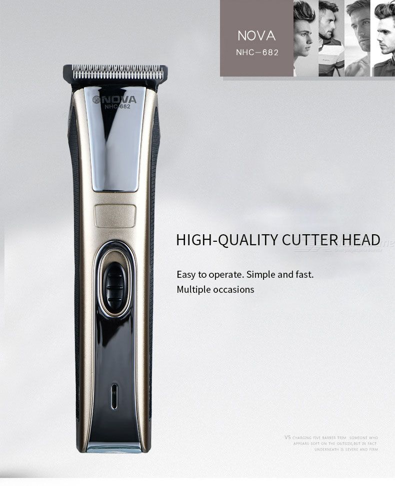 Nova Rechargeable Professional Hair Clipper - Steel Blade | NHC-682