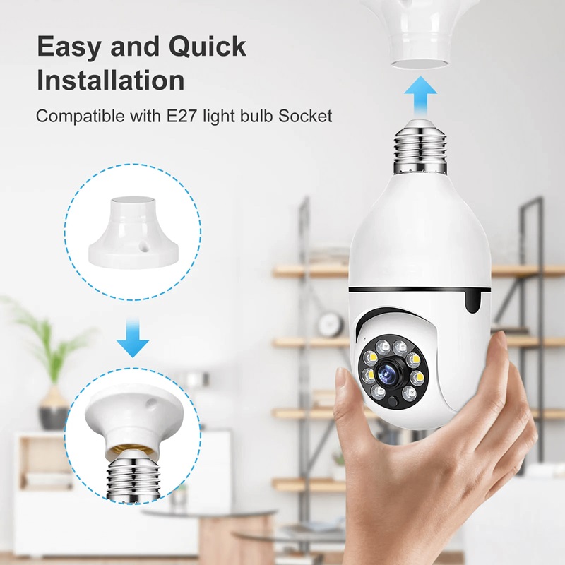 Security Bulb Camera For Home Office Church - Indoor and Outdoor